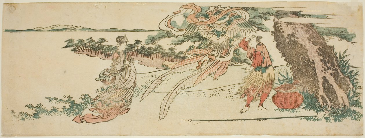 Höyhenviitta (Hagoromo) tekijältä Katsushika Hokusai