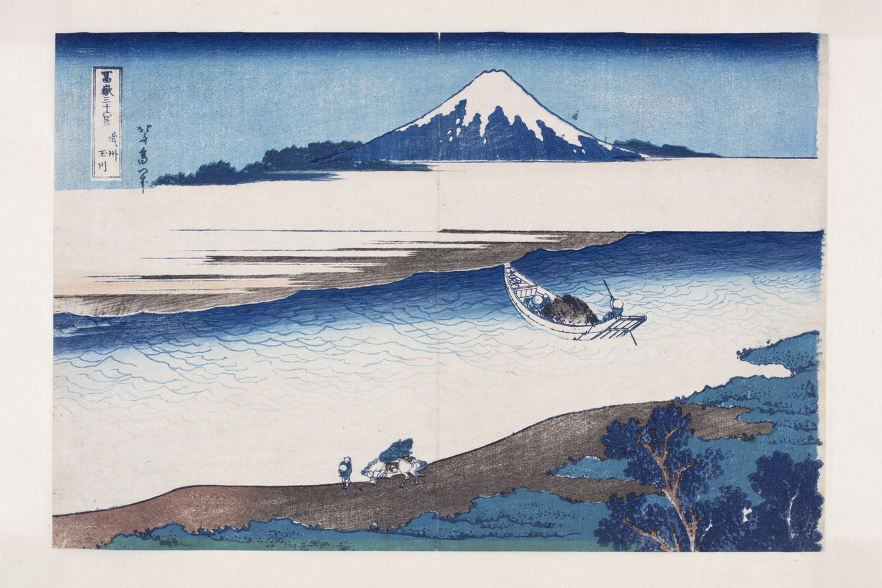 Jalokivijoki Musashin maakunnassa (Bushu Tamagawa) (värillinen puupainatus) tekijältä Katsushika Hokusai