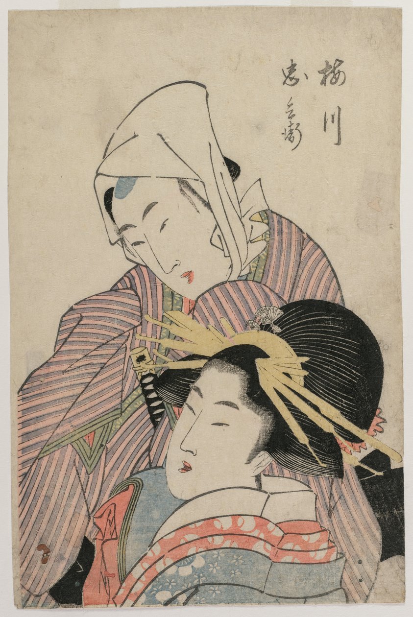 Lovers Umegawa ja Chubei tekijältä Katsushika Hokusai