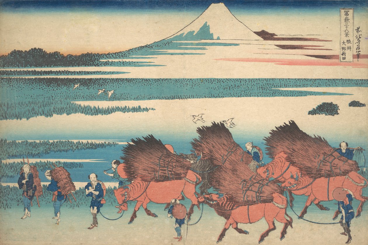 Uudet kentät Onossa Surugan maakunnassa Sunshu Ono shinden, sarjasta Thir..., ca. 1830-32. tekijältä Katsushika Hokusai