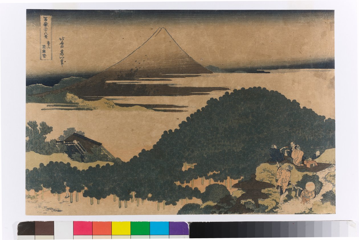 Tyynyn mänty Aoyaman puistossa tekijältä Katsushika Hokusai