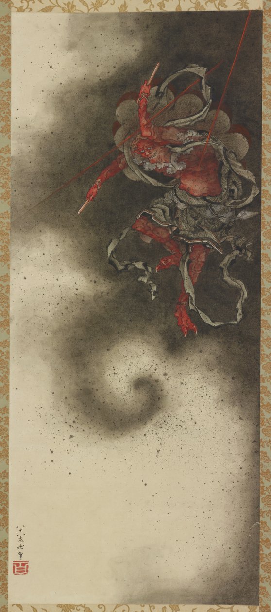 Ukkosen jumala, Edo-kausi tekijältä Katsushika Hokusai