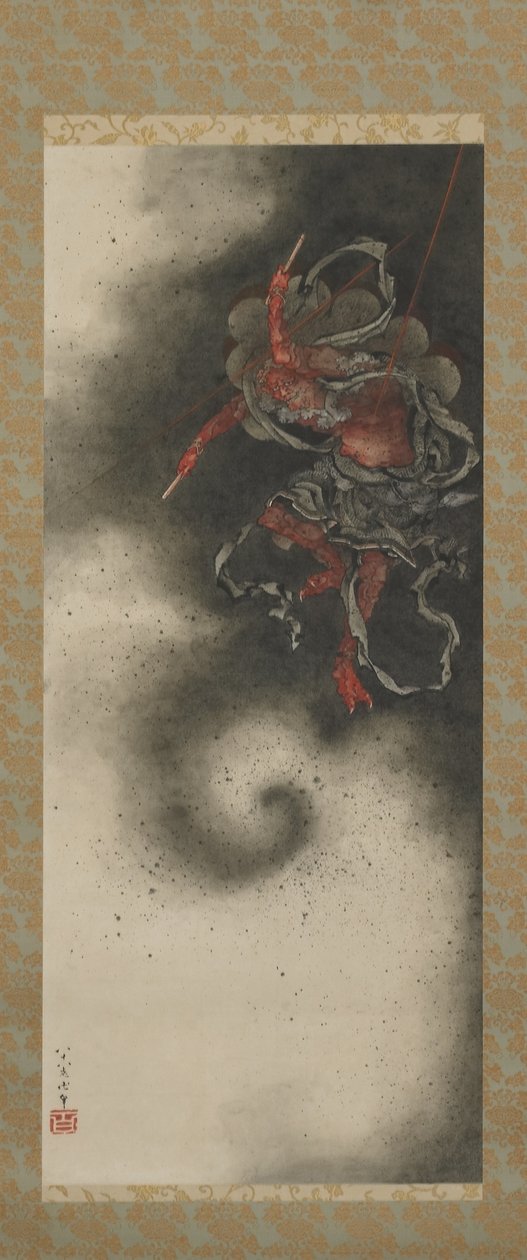 Ukkosenjumala, Edo-kausi tekijältä Katsushika Hokusai