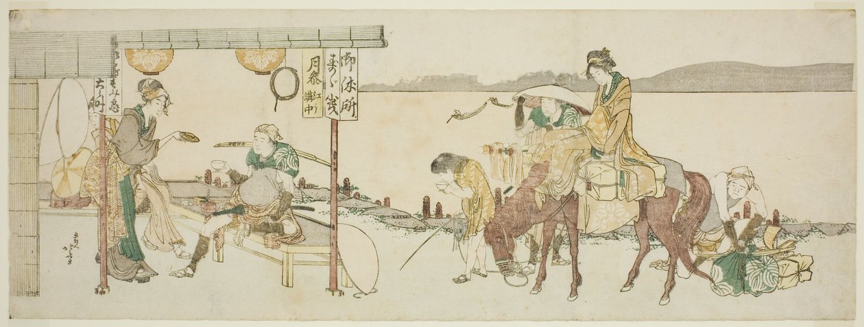 Matkustajien teehuone tekijältä Katsushika Hokusai