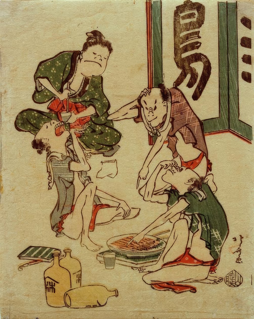 Juominen humalahakuisesti tekijältä Katsushika Hokusai