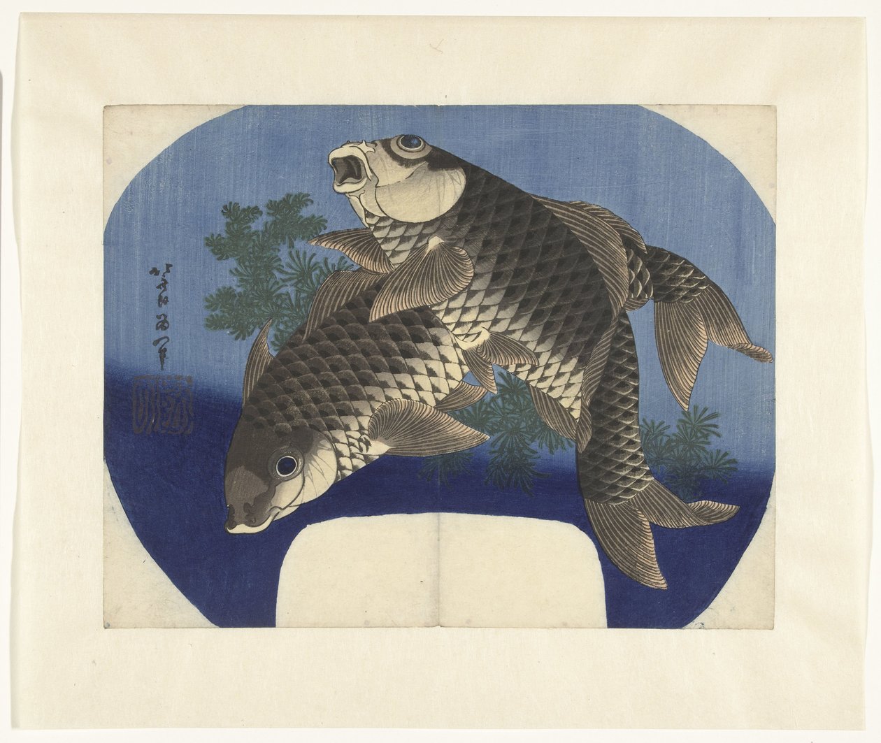 Kaksi karppia tekijältä Katsushika Hokusai