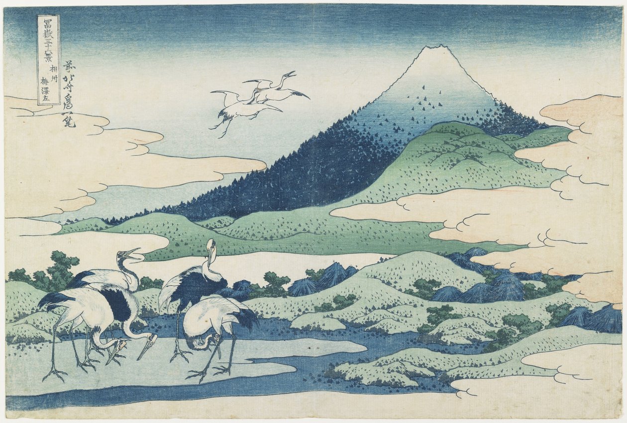 Umezawan kylä Sagamin maakunnassa, 1831-1834 tekijältä Katsushika Hokusai