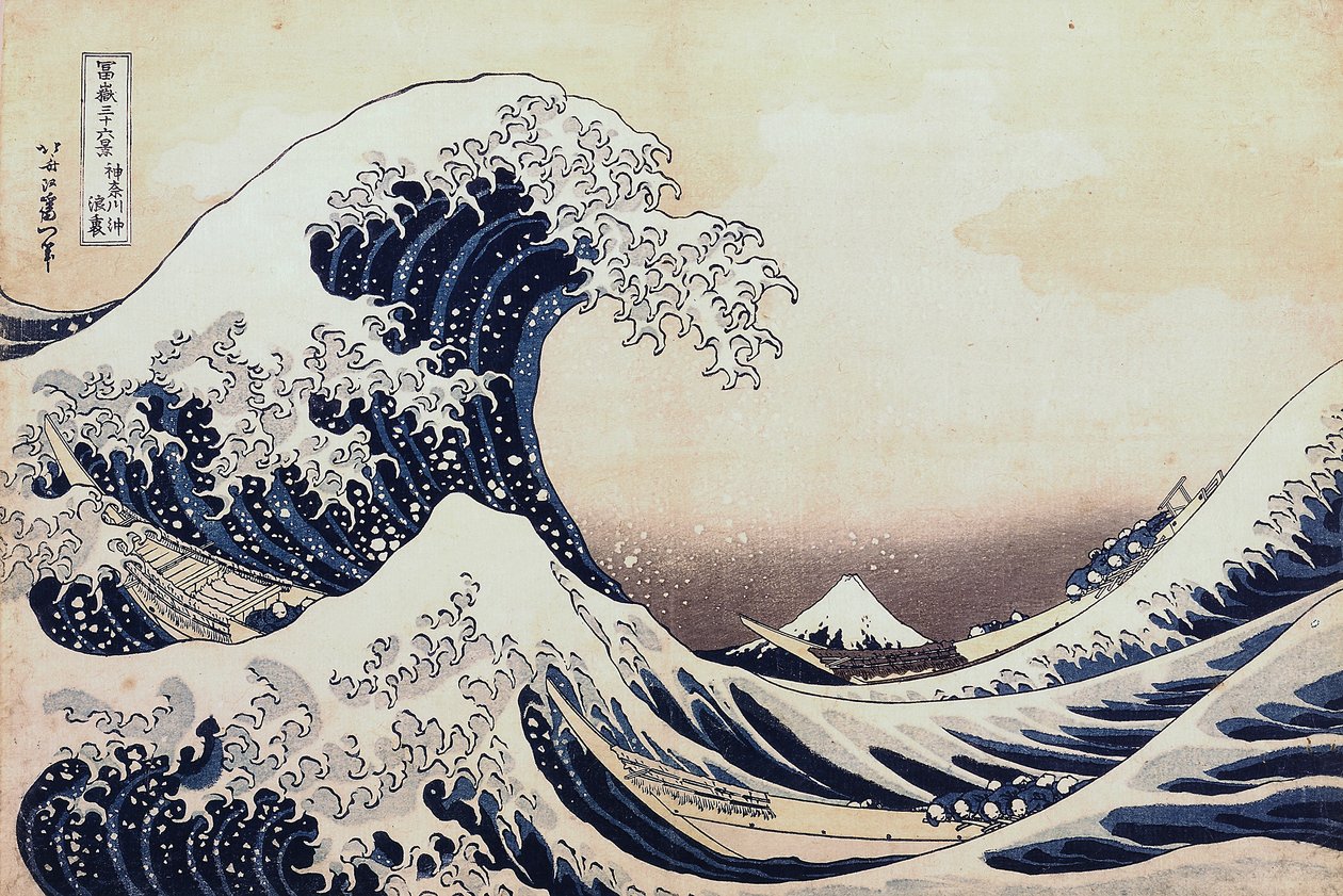 "Kanagawan aallon alla" tekijältä Katsushika Hokusai