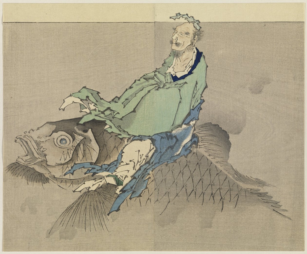 Nimetön, 1890 (puupainatus, muste ja väri paperille) tekijältä Katsushika Hokusai