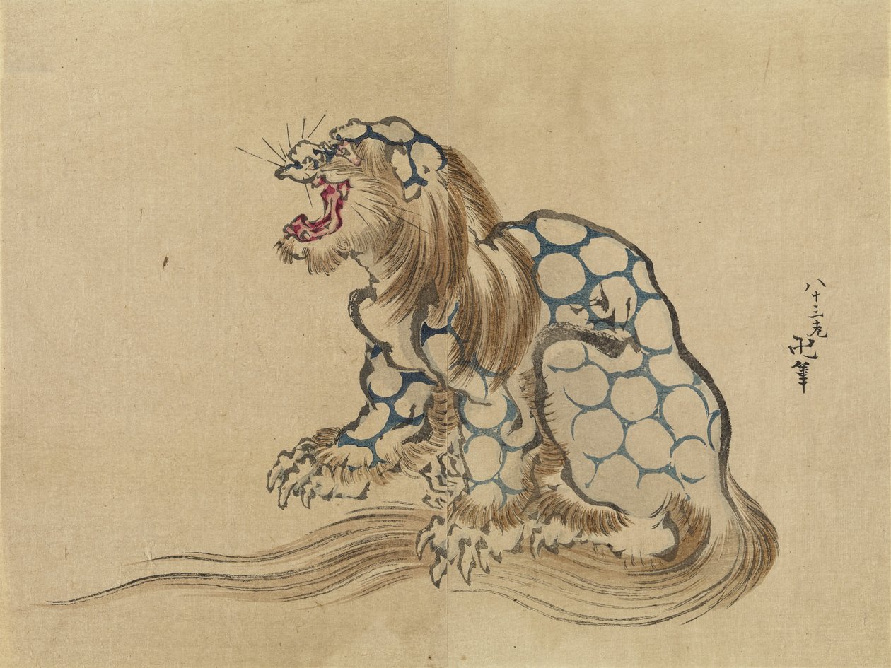 Nimetön, c. 1890 (puupainatus, muste ja väri paperille) tekijältä Katsushika Hokusai