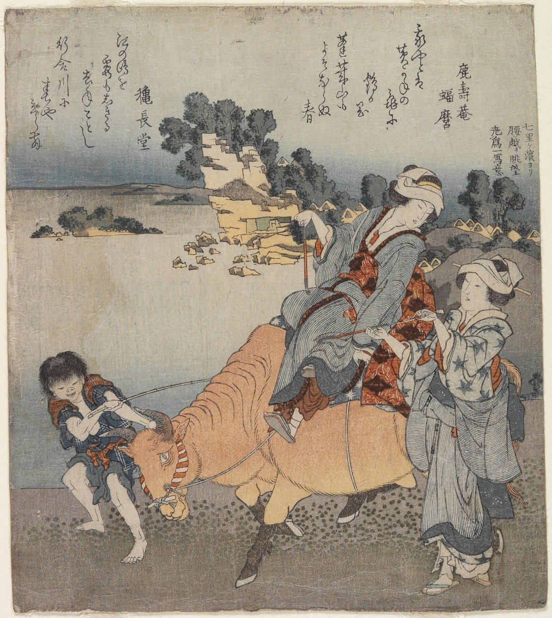 Näkymä laadukkaasta Leaguer Beachistä, 1820-1834 tekijältä Katsushika Hokusai