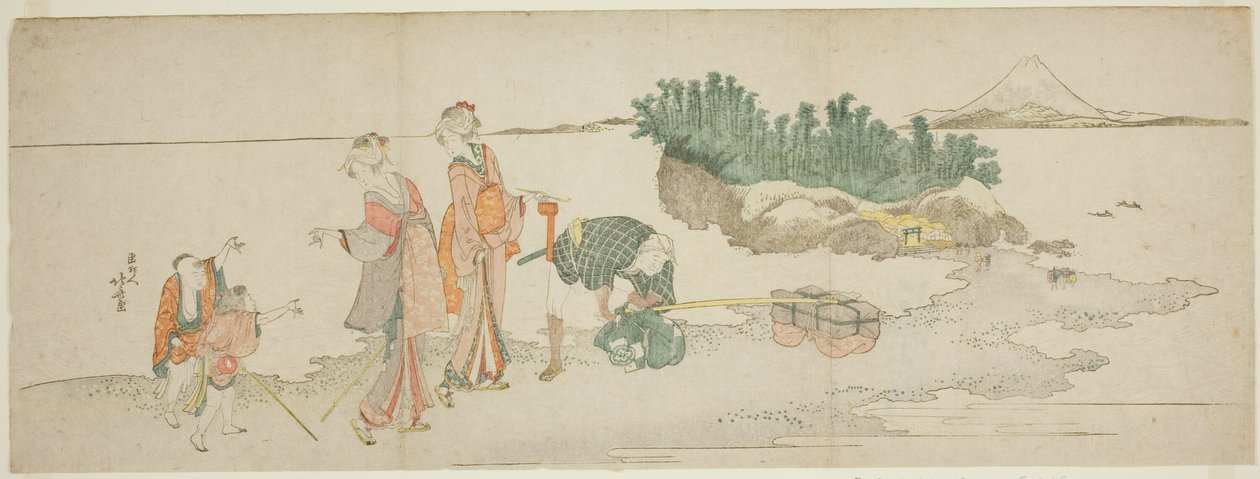 Vieraita Enoshimassa tekijältä Katsushika Hokusai