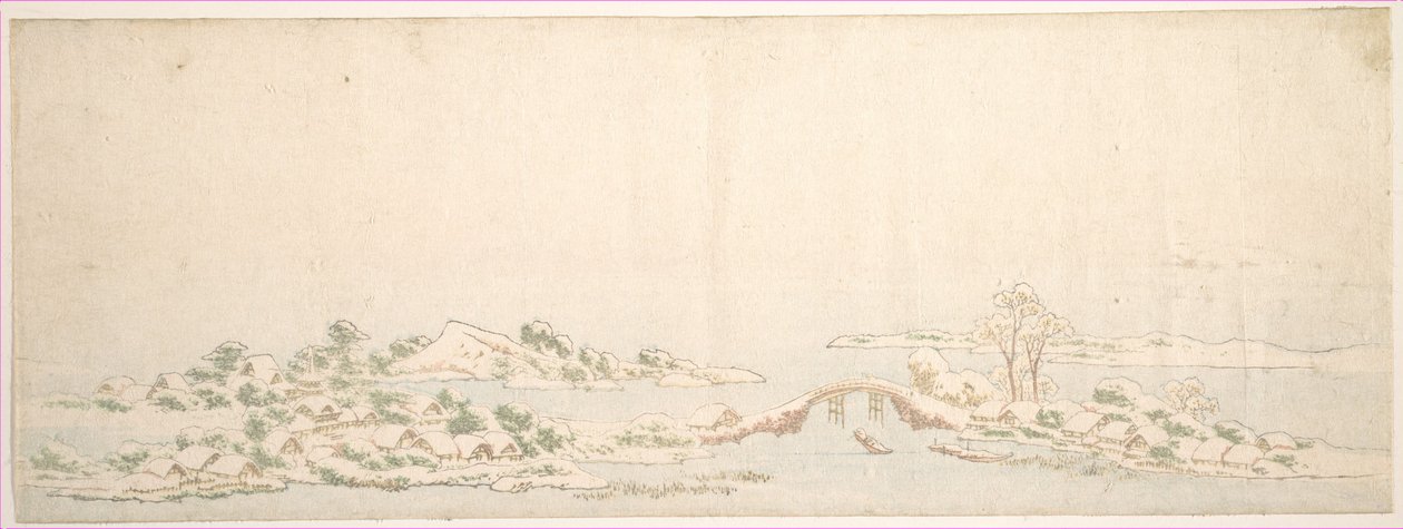 Talvimaisema tekijältä Katsushika Hokusai
