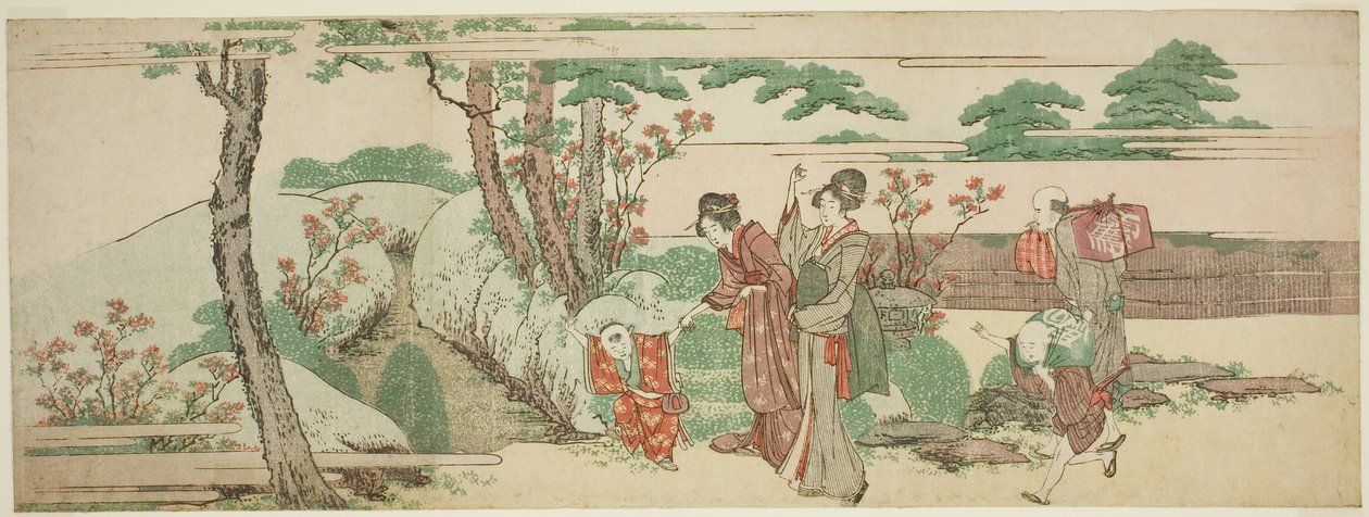 Naiset ja lapset piknikille tekijältä Katsushika Hokusai