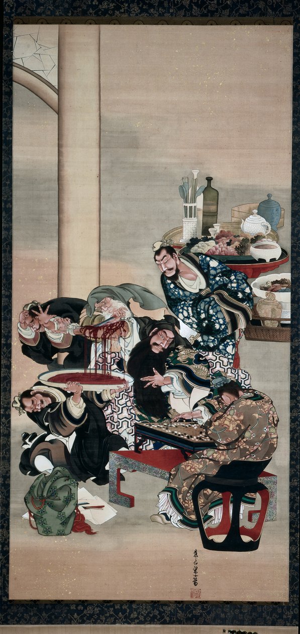 Leikkaus Guanyun käsivarrella, 1840-luku. tekijältä Katsushika Ōi