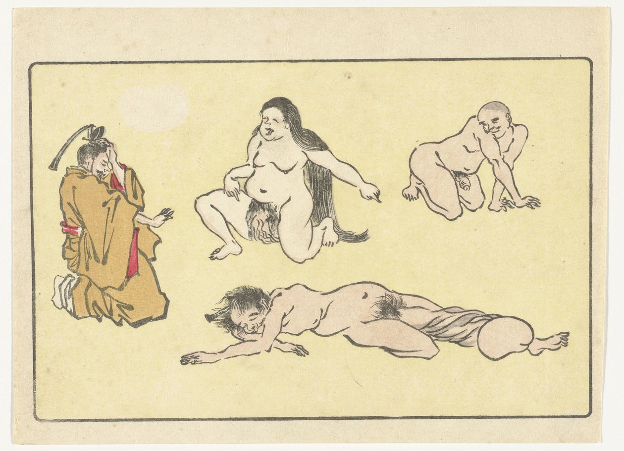 Polvistuva hovimies The Big Tail (sarjan nimi) tekijältä Kawanabe Kyosai