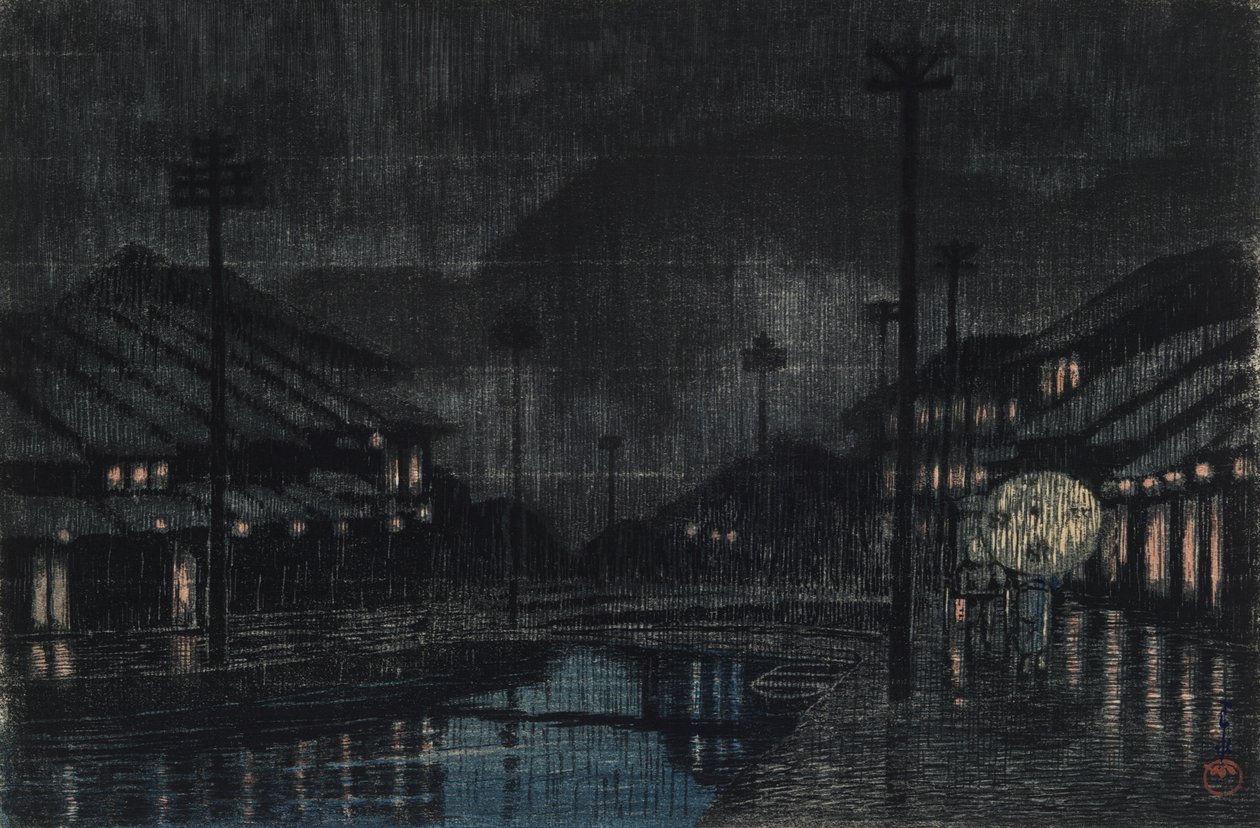 Artisti G Line -jäsen Tajima Kinosaki tekijältä Kawase Hasui