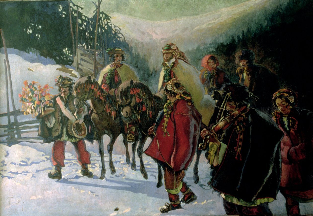 Huonekalut ja erilaiset esineet 1100- ja 1300-luvuilta tekijältä Kazimierz Sichulski