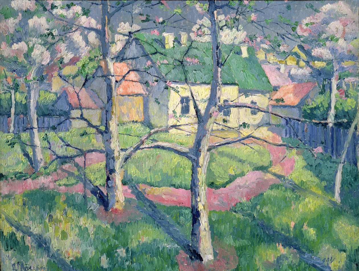 Apple Trees in Bloom, 1904 tekijältä Kazimir Severinovich Malevich