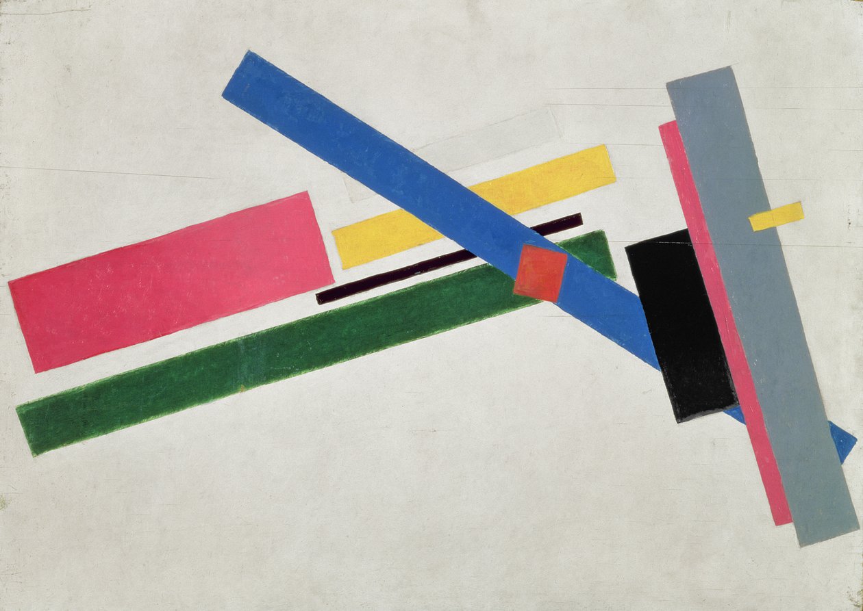 Suprematistinen rakentaminen, 1915 tekijältä Kazimir Severinovich Malevich