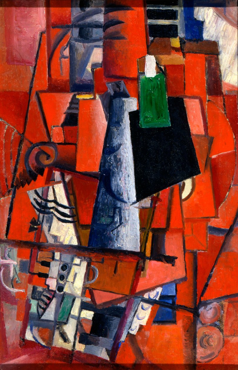 Nainen pianon ääressä, 1913. tekijältä Kazimir Severinovich Malevich