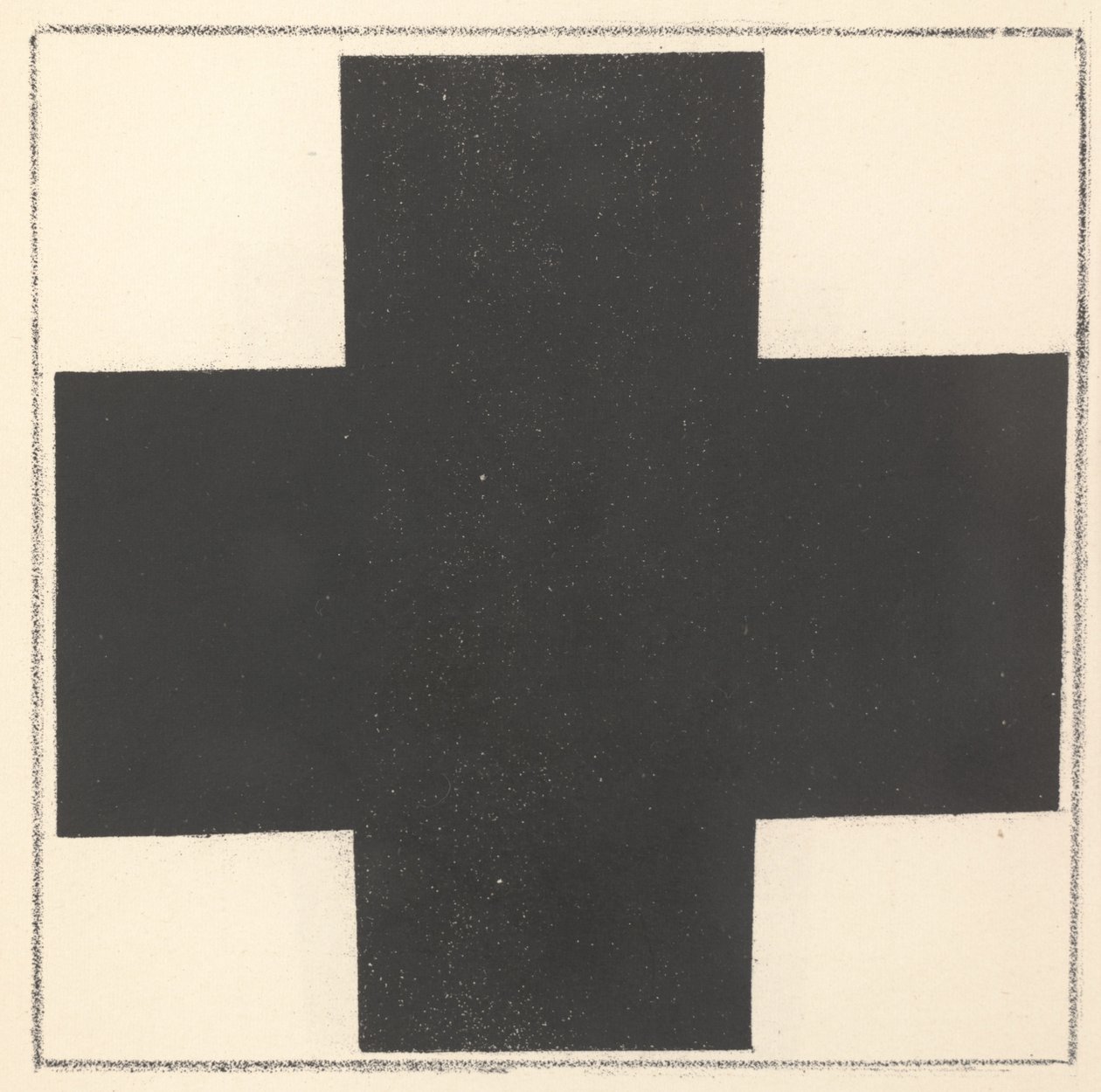 Musta risti teoksesta "Suprematismi: 34 piirrosta". tekijältä Kazimir Severinovich Malevich
