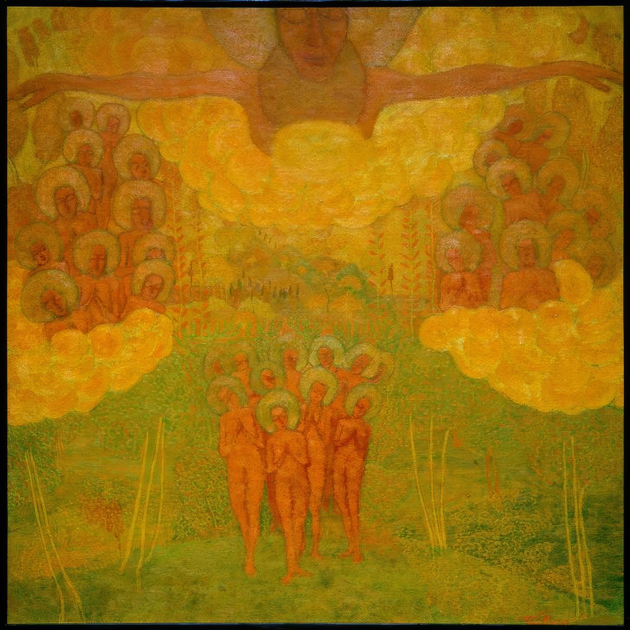 Der Triumph des Himmels (Entwurf für ein Fresko) tekijältä Kazimir Severinovich Malevich
