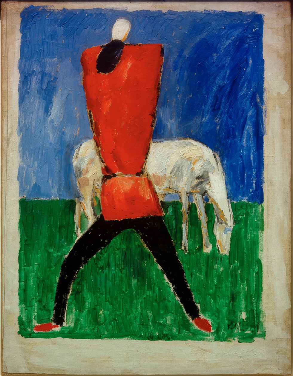 Mann und Pferd tekijältä Kazimir Severinovich Malevich