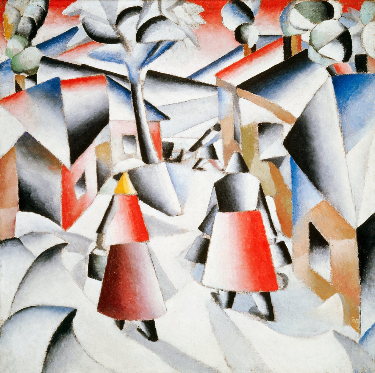 Aamu kylässä lumimyrskyn jälkeen tekijältä Kazimir Severinovich Malevich