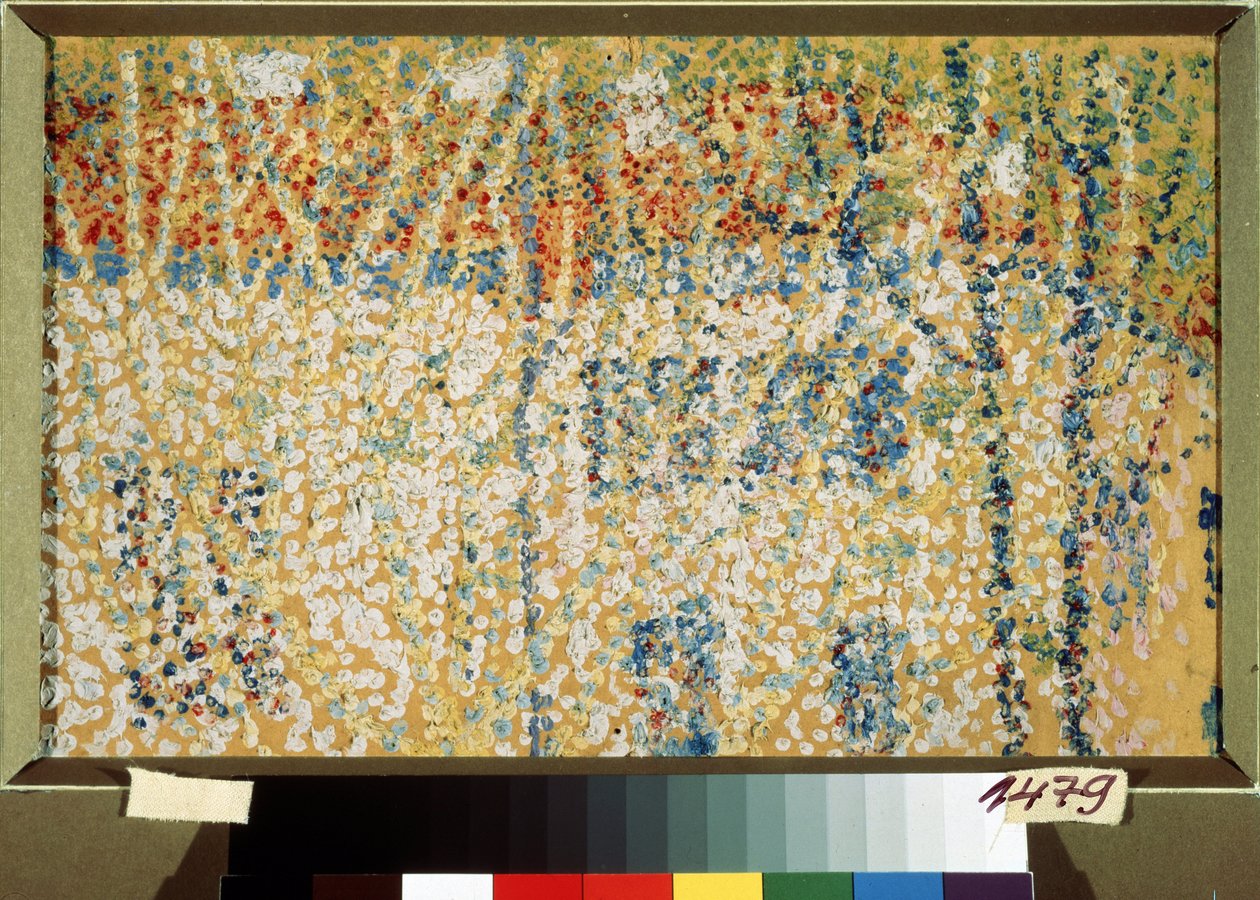 Maisema (Maisema). Kasimir Severinovitsh Malevitš (Malevitš, Malevitš) (1878-1935) työ, öljy pahville tekijältä Kazimir Severinovich Malevich