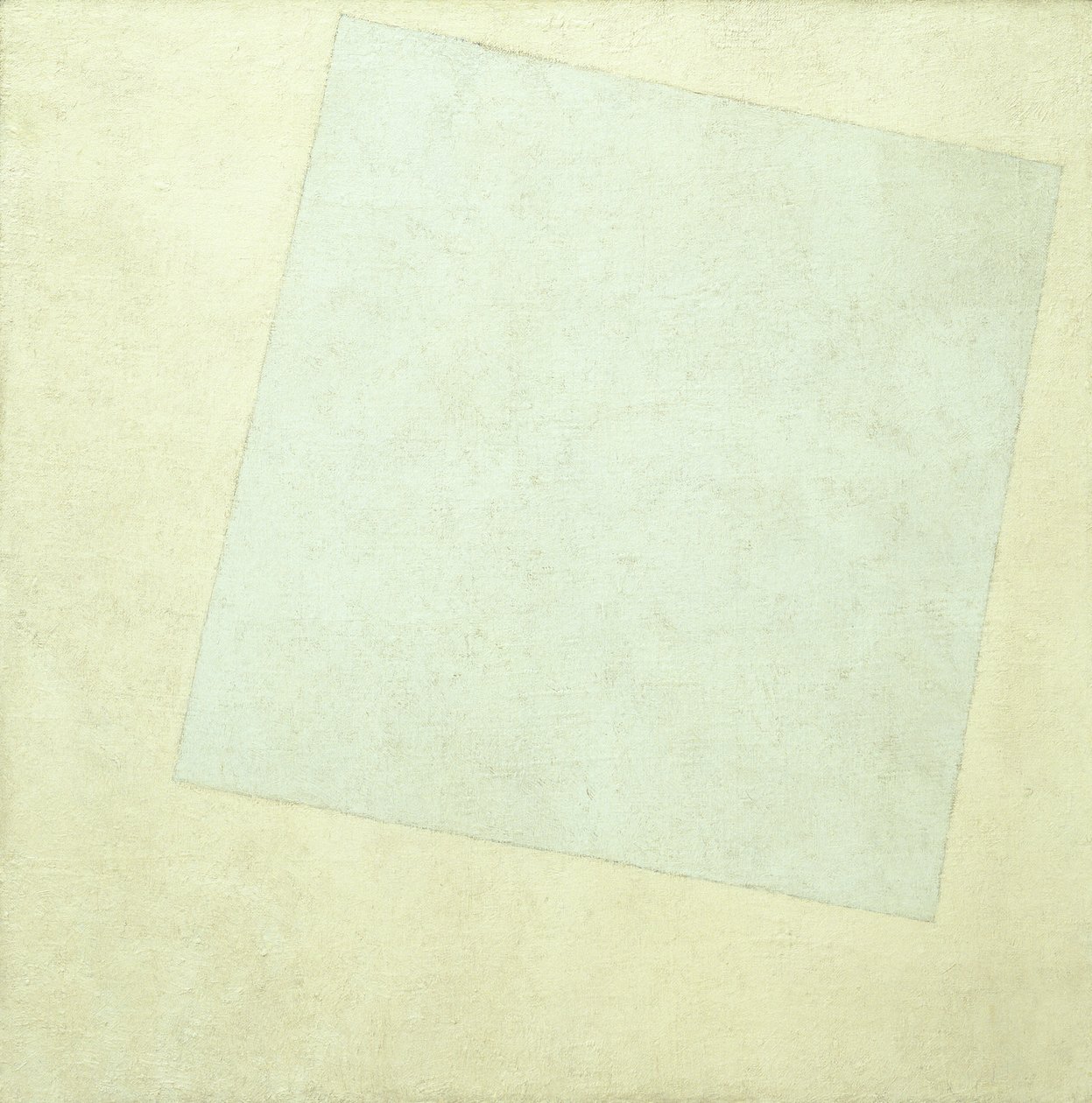Suprematistinen kokoonpano. Valkoista valkoisella, 1918 tekijältä Kazimir Severinovich Malevich