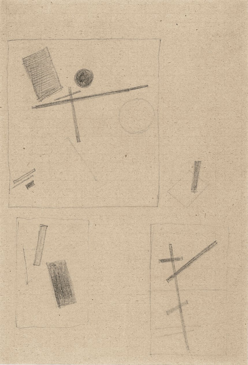Suprematistinen piirustus tekijältä Kazimir Severinovich Malevich