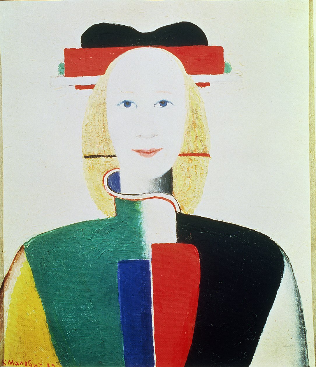 Tyttö hatun kanssa (öljy) tekijältä Kazimir Severinovich Malevich