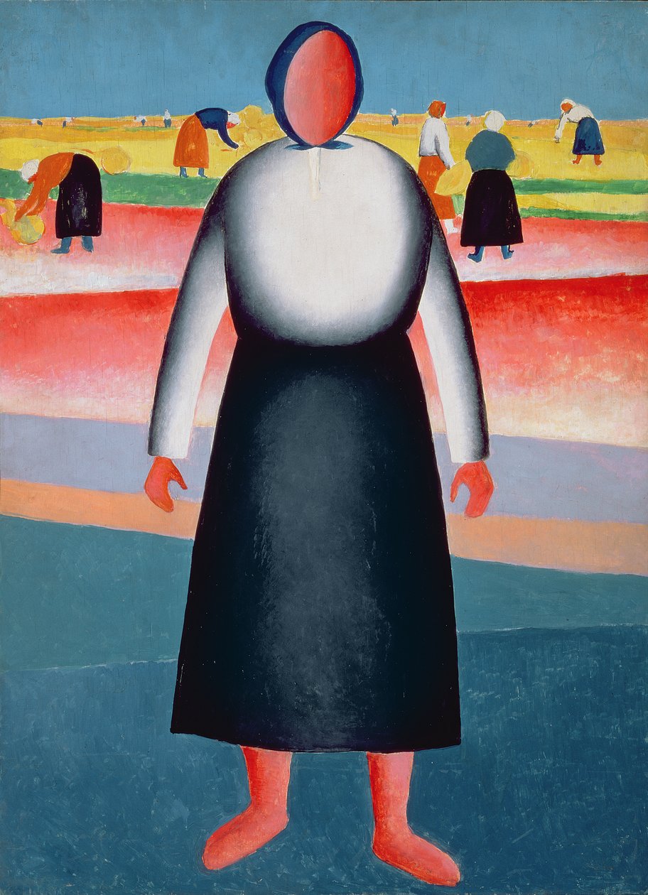 Sadonkorjuu, maalaustutkimus, 1928-32 tekijältä Kazimir Severinovich Malevich