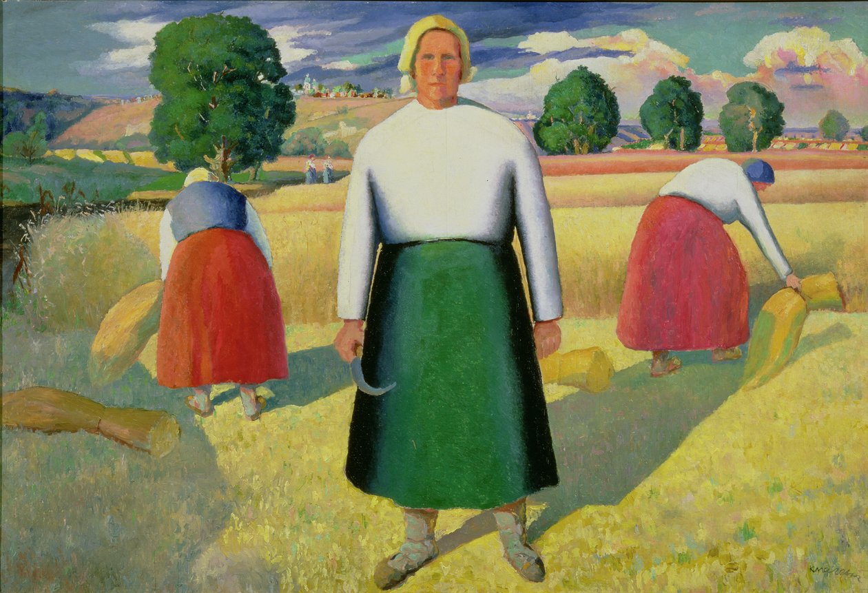 Harvesters, 1909-10 tekijältä Kazimir Severinovich Malevich
