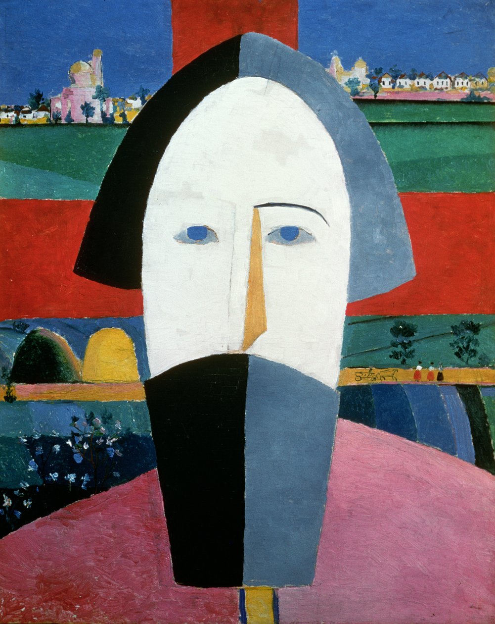 Talonpojan pää, n. 1929-32 (öljy kankaalle) tekijältä Kazimir Severinovich Malevich