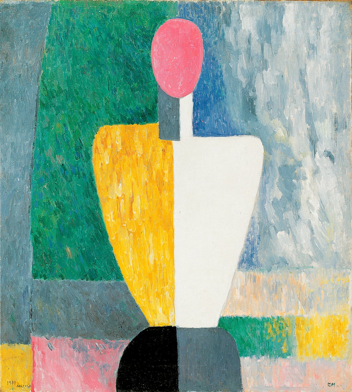 Vartalofiguuri vaaleanpunaisilla kasvoilla, 1928-1932. tekijältä Kazimir Severinovich Malevich