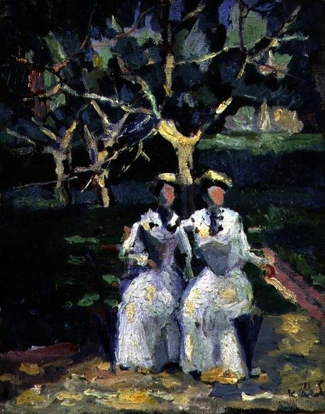 Kaksi naista puutarhassa tekijältä Kazimir Severinovich Malevich