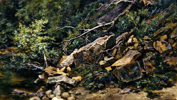 Rocky Bank (öljy kankaalle) tekijältä Keeley Halswelle