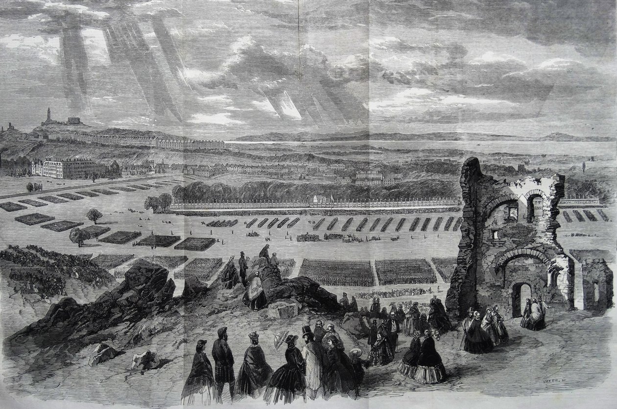 Hänen majesteettinsa Rifle Volunteersin arvostelu, 1860 tekijältä Keeley Halswelle