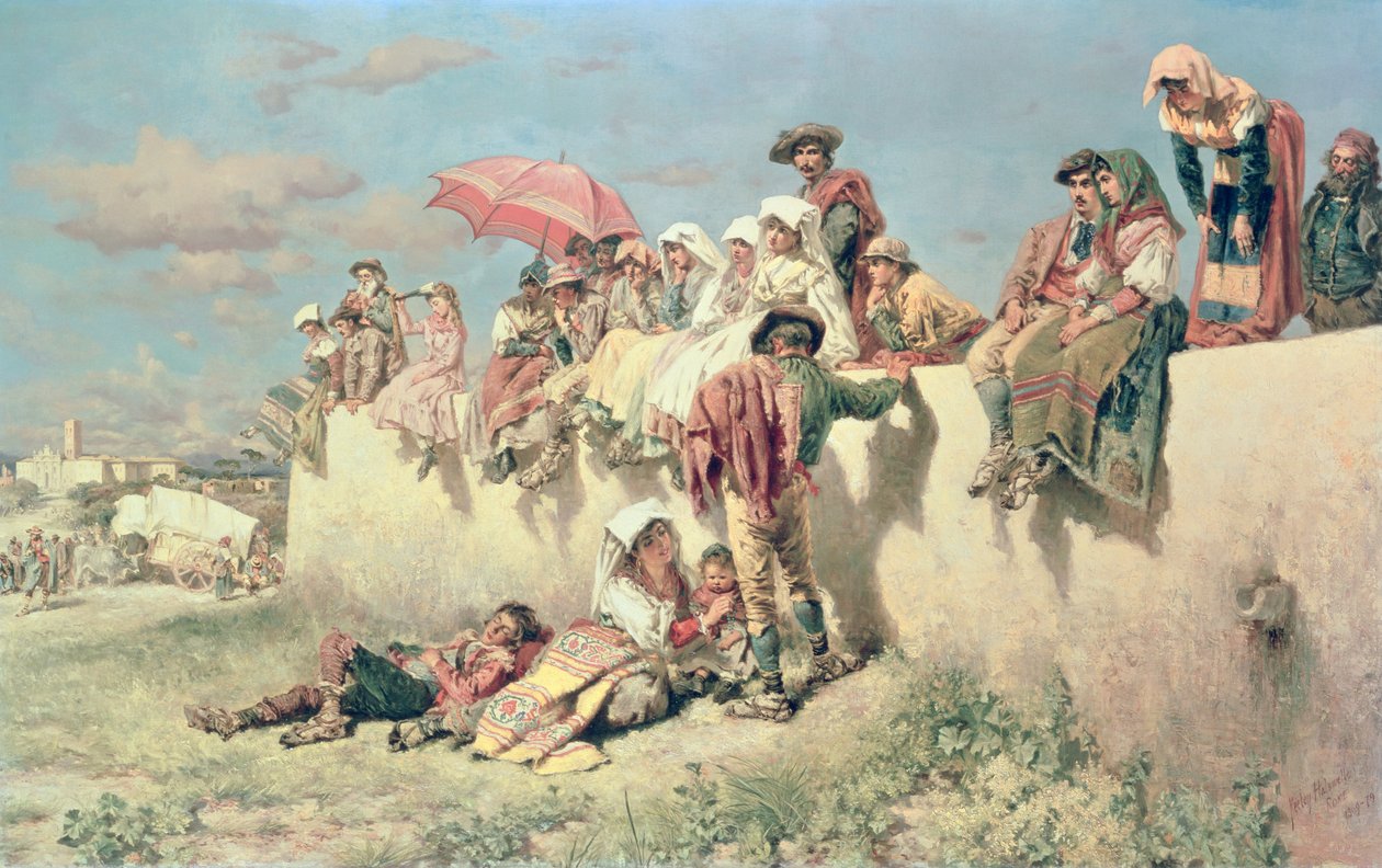 Siunausta odotellessa Rooman ulkopuolella, 1800-luku tekijältä Keeley Halswelle