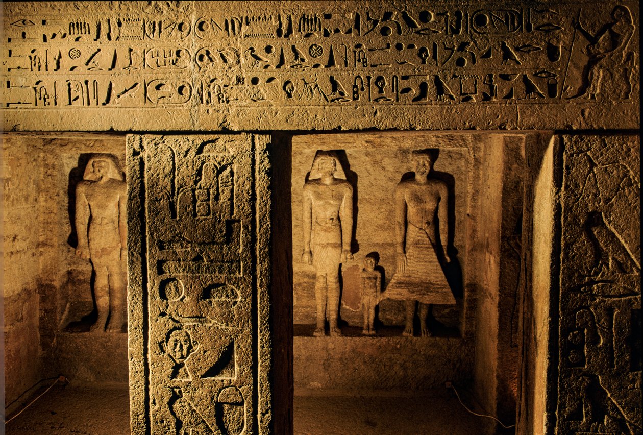 Egypti; Vanha valtakunta; Qarin hauta; Karin hauta; Giza; arkeologia tekijältä Kenneth Garrett
