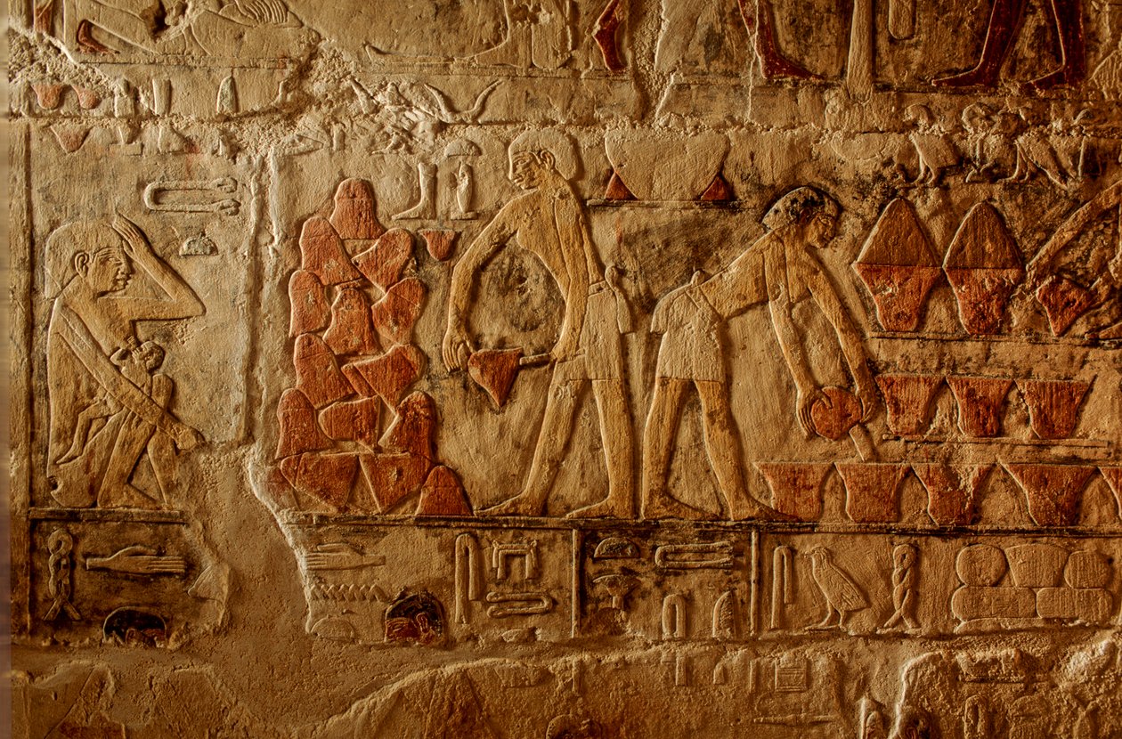 Egyptin vanha valtakunta; Egypti; Sakkarra, kahden veljen hauta, leivän leivonta, pinon lämpö.... tekijältä Kenneth Garrett