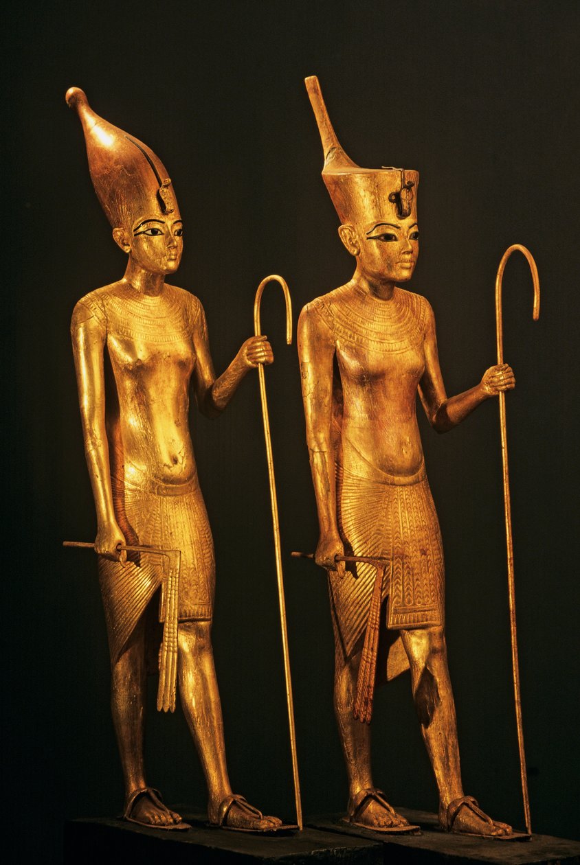 Kullattuja puuhahmoja faarao Tutankhamonin kuninkaasta, Tutankhamon, 2009 (kuva) tekijältä Kenneth Garrett