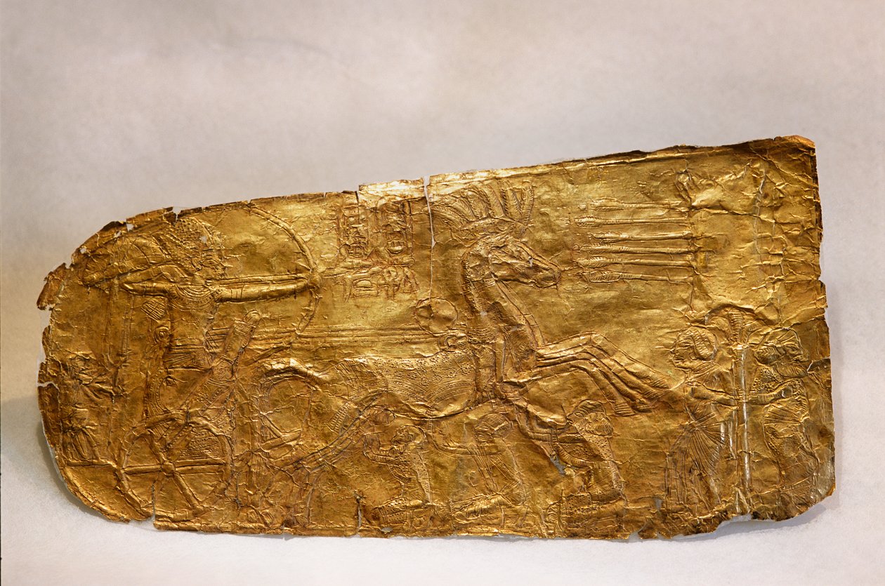 Kultalevy Tutankhamonin haudasta, Uusi valtakunta, 2002 (kuva). tekijältä Kenneth Garrett