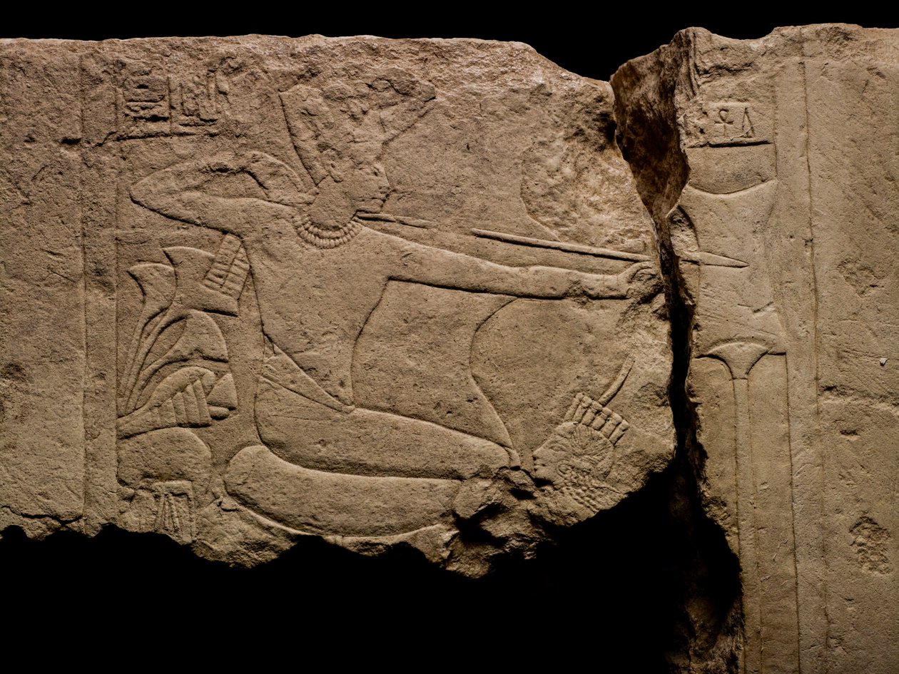 Kalkkikivi Sakkarasta vihollisen lyömisestä:18. dynastia; Uusi valtakunta; Egypti; Tut; Tuta..., 2009 (kuva) tekijältä Kenneth Garrett