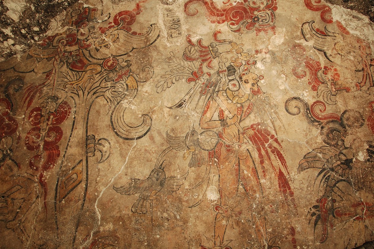 Maya; Maya-muraalit; San Bartolo; Guatemala; tohtori Bill Saturno, 2002 (kuva) tekijältä Kenneth Garrett