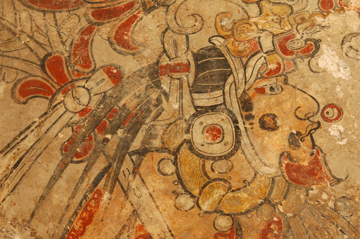 Maya; Maya-muraalit; San Bartolo; Guatemala; tohtori Bill Saturno, 2002 (kuva) tekijältä Kenneth Garrett