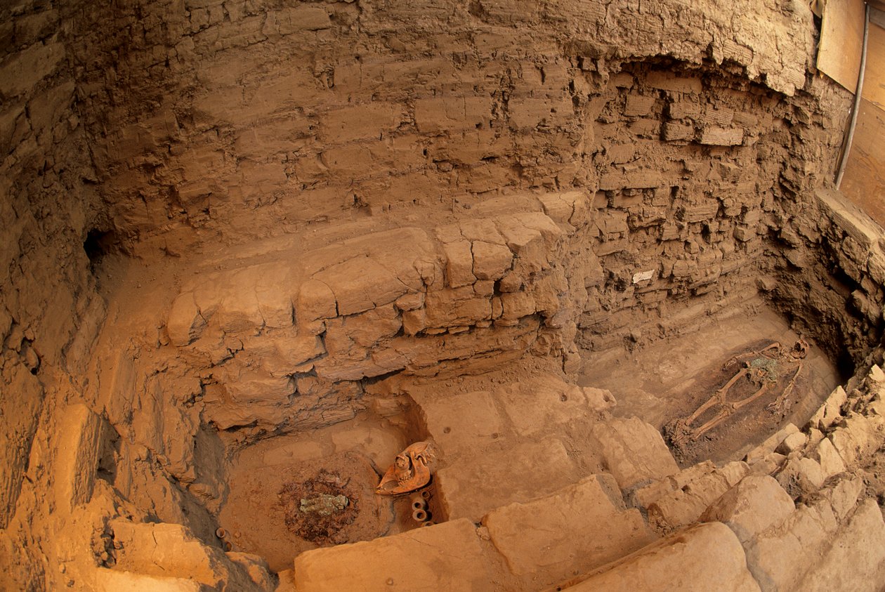 Moche; Hautaukset; Huaca Dos Cabezas-Jecetepeque, Chris Donovan tekijältä Kenneth Garrett