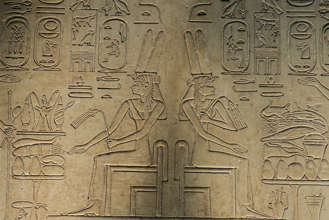 Reliefi Abydoksesta, Mut-jumalatar, esine; Egypti, 2005 (kuva) tekijältä Kenneth Garrett